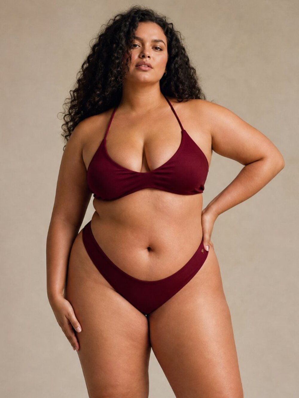 Chic Burgundy Bikini Set